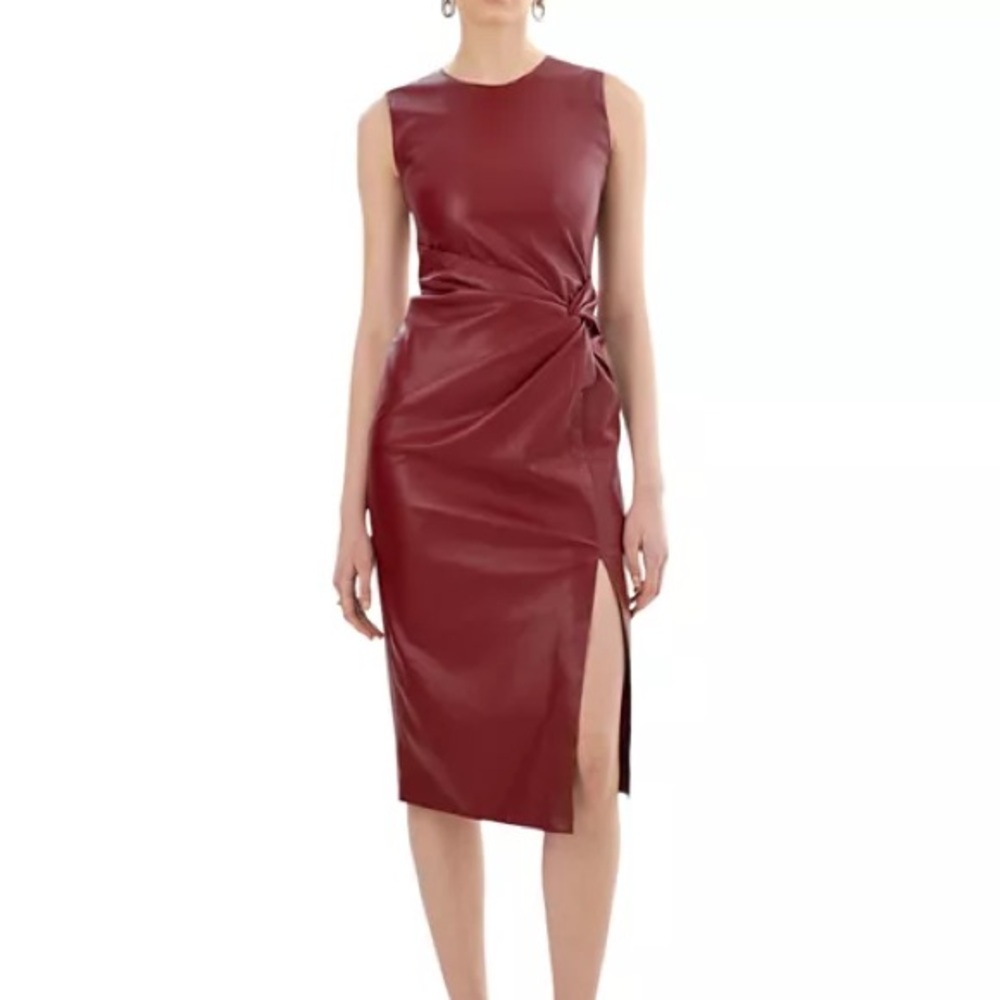 Lamarque Brett Faux Leather MIDI Dress